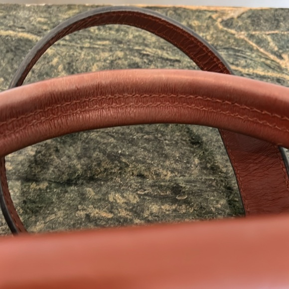 BCBG MaxAzaria  perforated cross body top handle leather bag - Picture 14 of 17